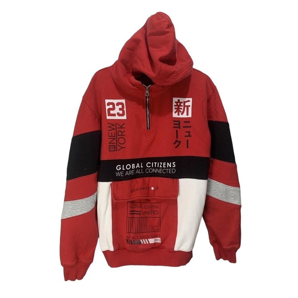 Track 23 Men's Red Hoodie - Global Citizen - Size XL